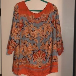 Orange blouse